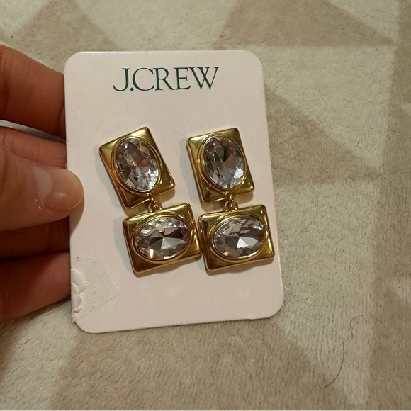 J crew Crystal-embellished drop earrings - Picture 2 of 2